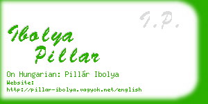 ibolya pillar business card
